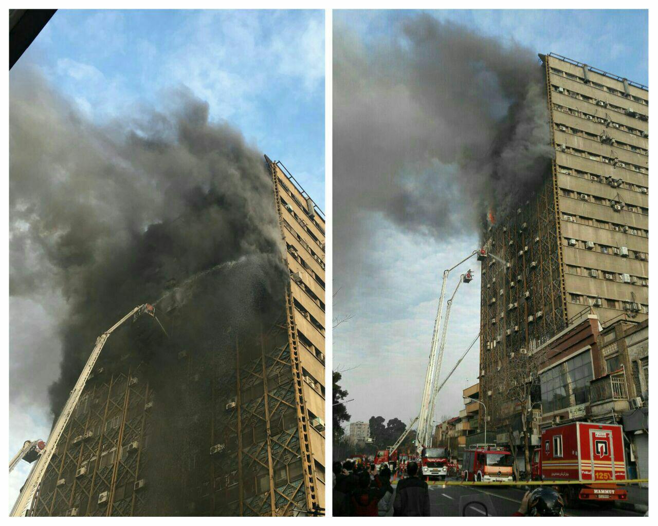 آتش سوزی در ساختمان پلاسکو مهار شد آتش سوزی در ساختمان پلاسکو مهار شد