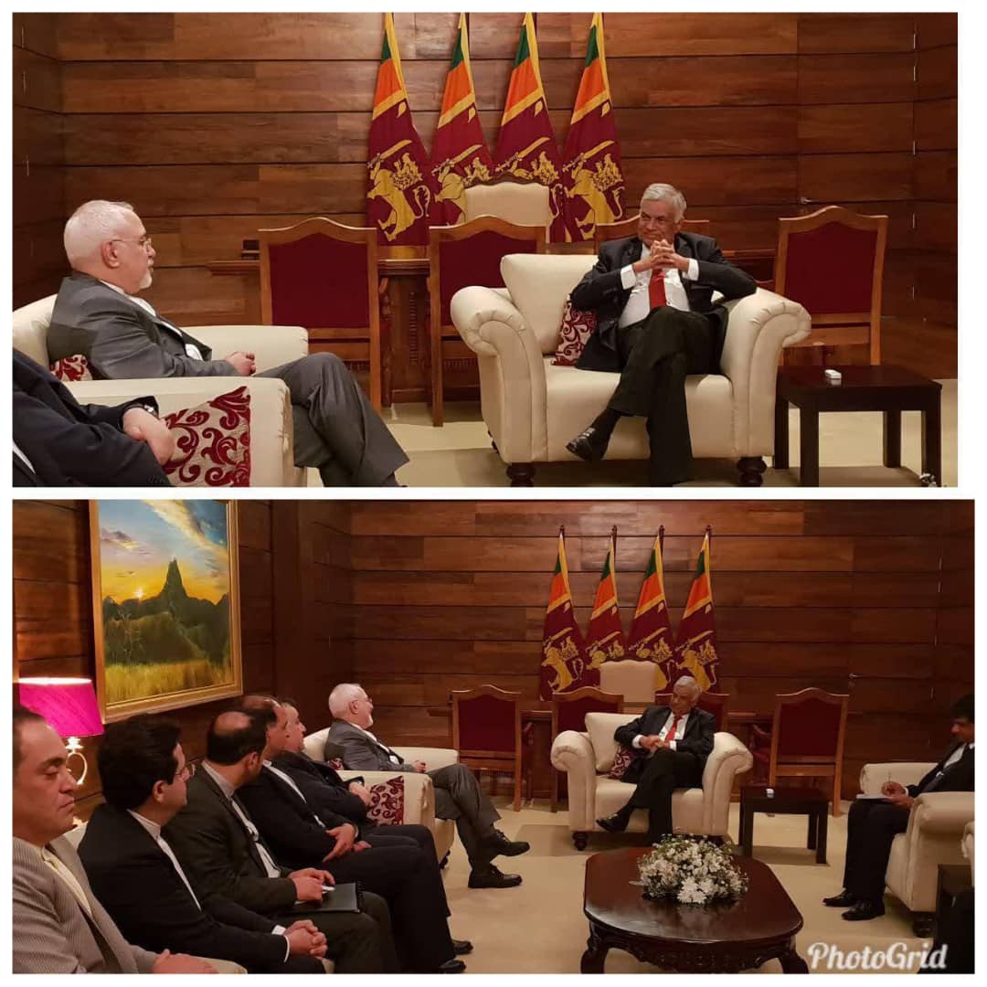 ظریف با نخست وزیر و وزیر خارجه سریلانکا دیدار کرد ظریف با نخست وزیر و وزیر خارجه سریلانکا دیدار کرد