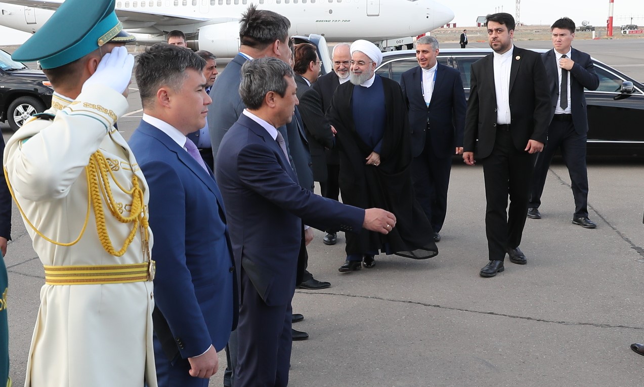 روحانی قزاقستان را به مقصد تهران ترک کرد روحانی قزاقستان را به مقصد تهران ترک کرد