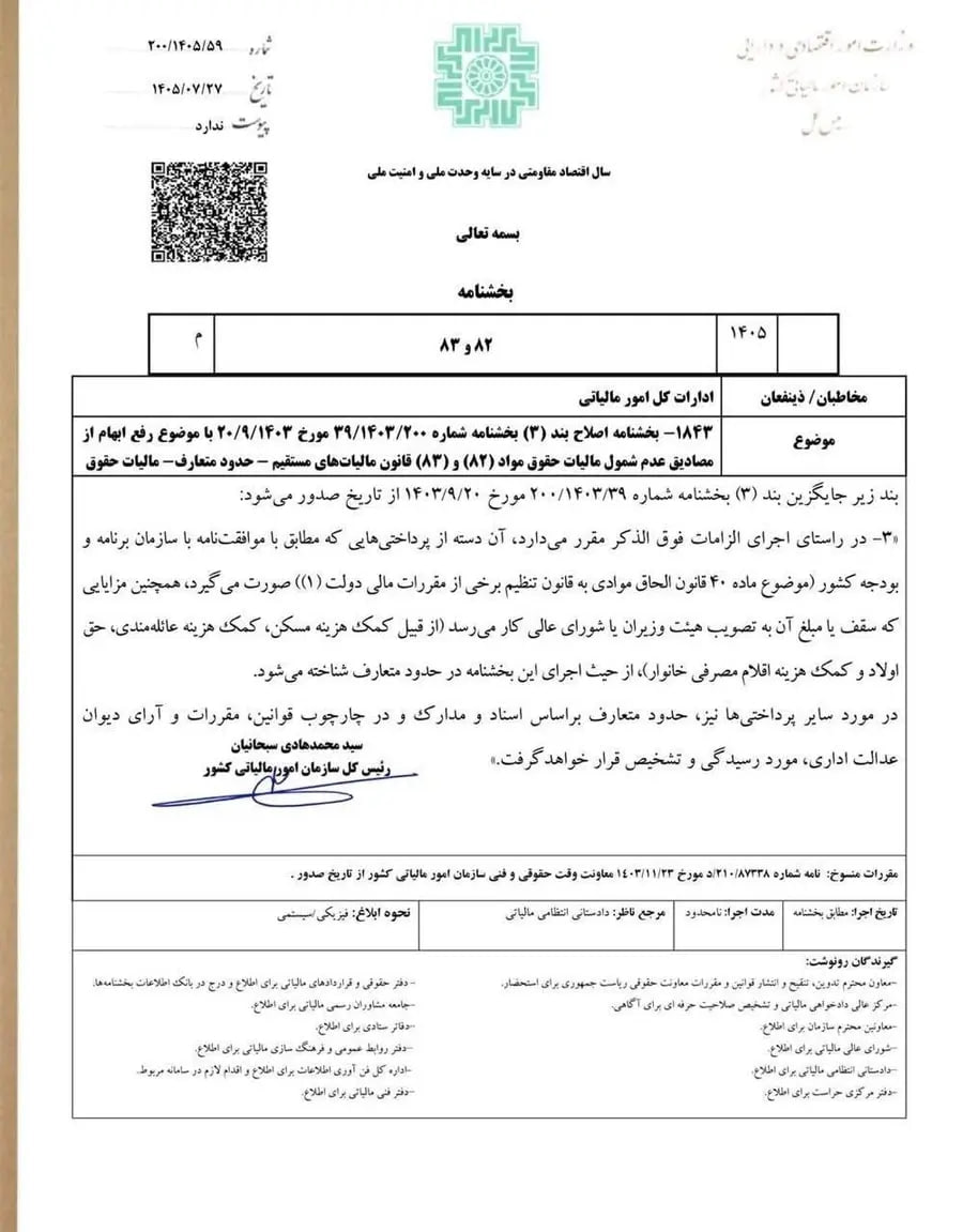 تغییر مهم در حقوق کارمندان / بخشنامه جدید صادر شد + سند تغییر مهم در حقوق کارمندان / بخشنامه جدید صادر شد + سند