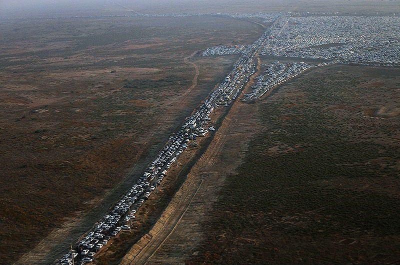 تصویر هوایی از مرز چزابه +عکس