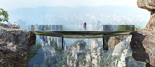 ساخت پل نامرئی در چین +عکس