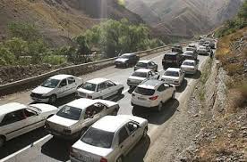 ترافیک سنگین درجاده کرج -چالوس ترافیک سنگین درجاده کرج -چالوس