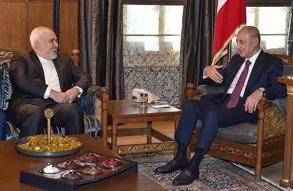 دیدار ظریف با رییس مجلس لبنان دیدار ظریف با رییس مجلس لبنان