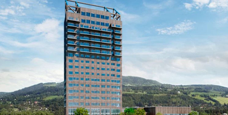 افتتاح بلندترین برج چوبی جهان +عکس