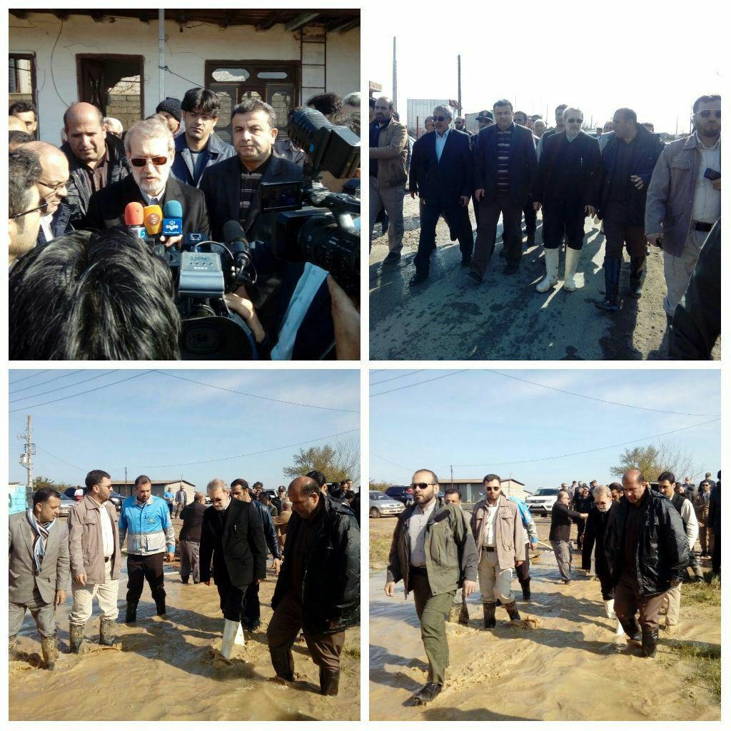 بازدید لاریجانی از مناطق سیل زده ساری +عکس بازدید لاریجانی از مناطق سیل زده ساری +عکس