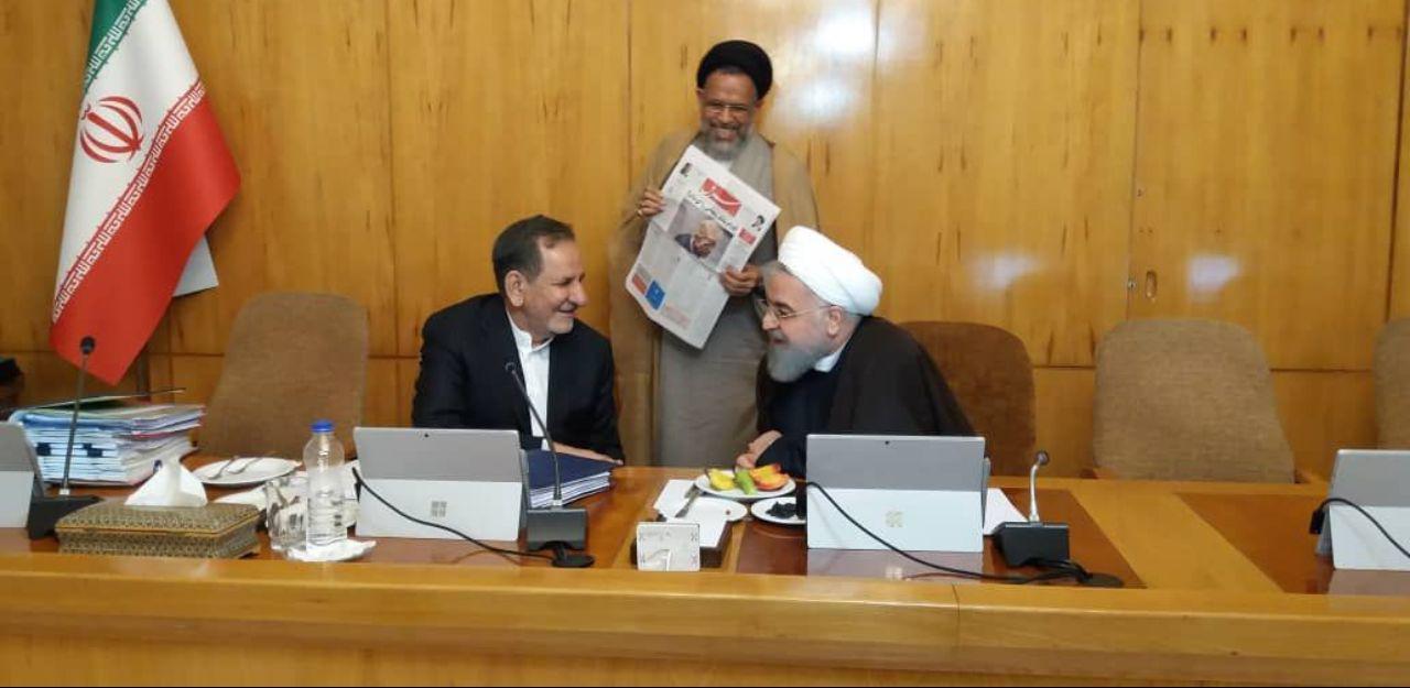 پایان شایعه اختلاف روحانی و جهانگیری به روایت تصویر!