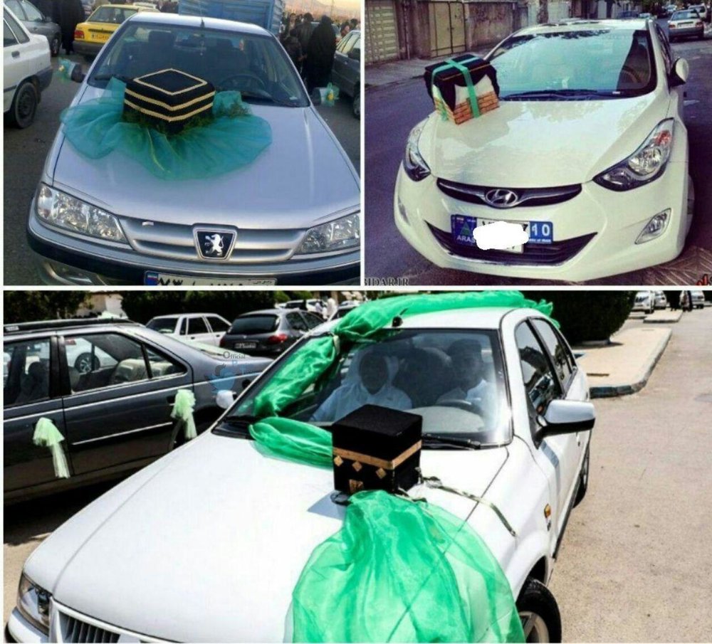 مد جدید؛ تزئینات خودروی حجاج خانه خدا! +عکس