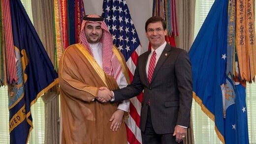 وزیر دفاع آمریکا و برادر بن سلمان با هم دیدار کردند وزیر دفاع آمریکا و برادر بن سلمان با هم دیدار کردند