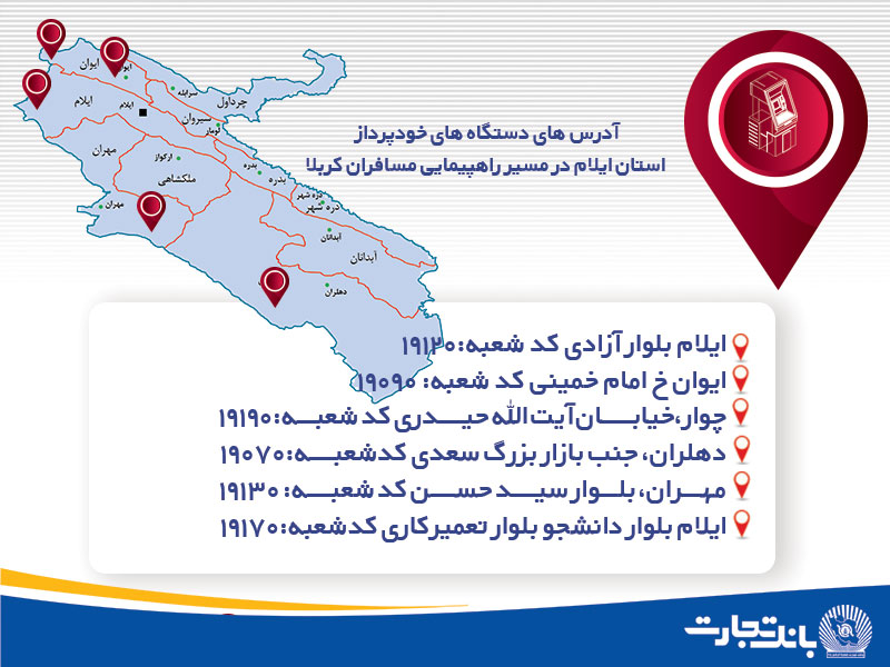 ارائه خدمات خودپردازهای بانک تجارت در مسیر مسافران کربلا ارائه خدمات خودپردازهای بانک تجارت در مسیر مسافران کربلا