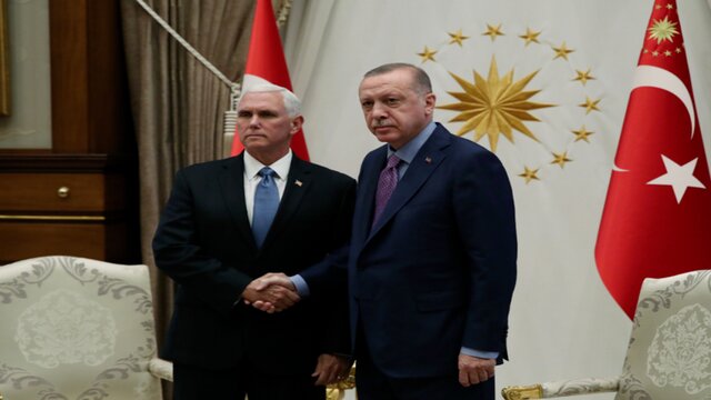 نشست اردوغان و پنس در آنکارا نشست اردوغان و پنس در آنکارا