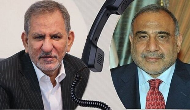 جهانگیری تلفنی با نخست وزیر عراق گفتوگو کرد جهانگیری تلفنی با نخست وزیر عراق گفتوگو کرد