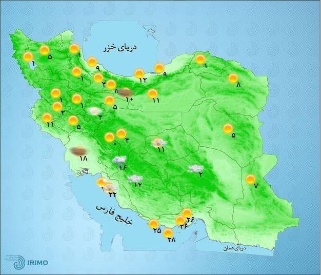 پیش بینی وزش باد در آسمان تهران پیش بینی وزش باد در آسمان تهران