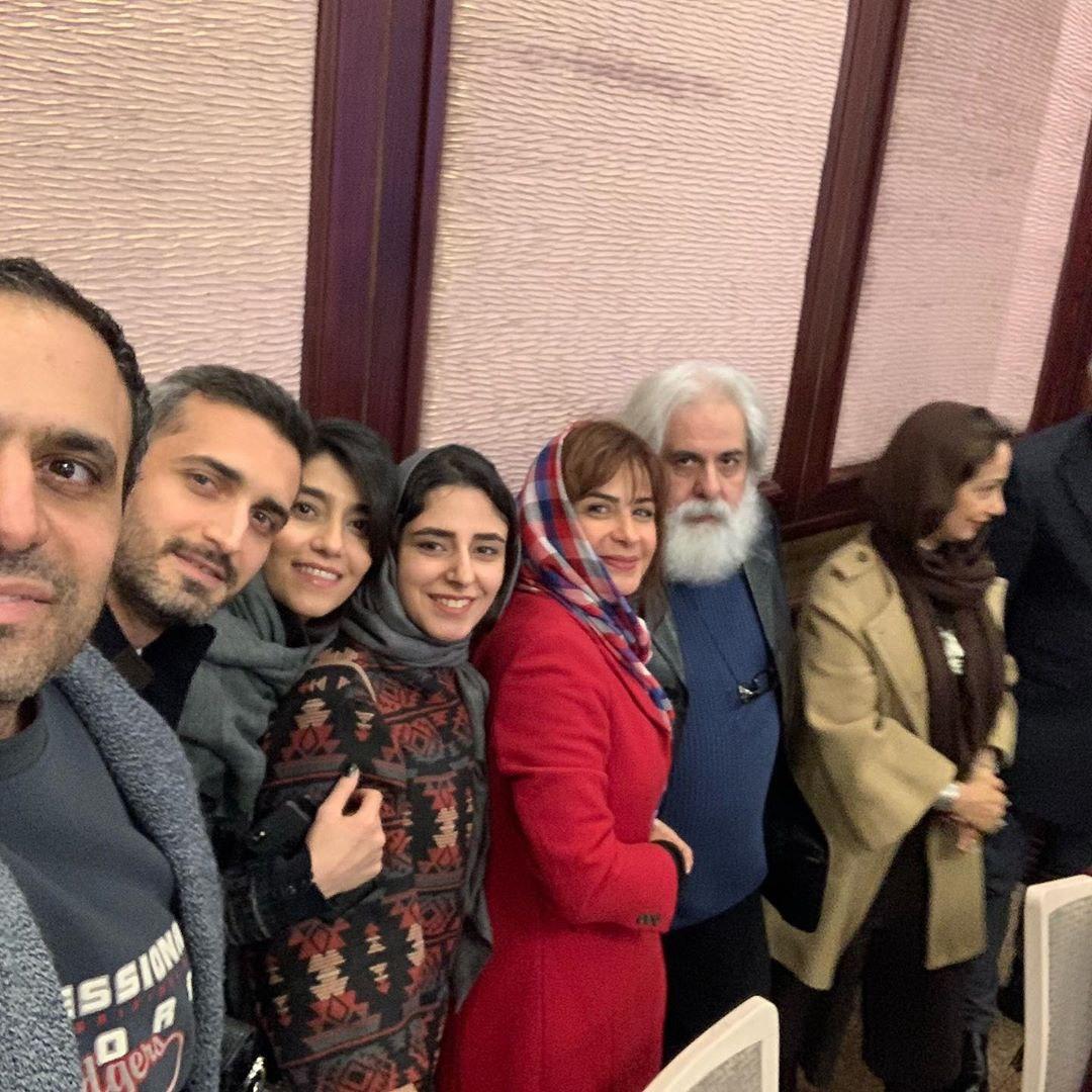 ژست صمیمانه خانم بازیگر و آقای کارگردان +عکس