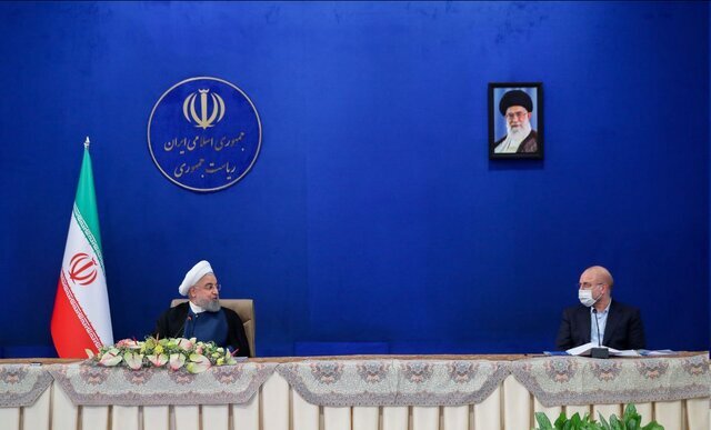 نشست مشترک روحانی و قالیباف در مورد بودجه۱۴۰۰ نشست مشترک روحانی و قالیباف در مورد بودجه۱۴۰۰