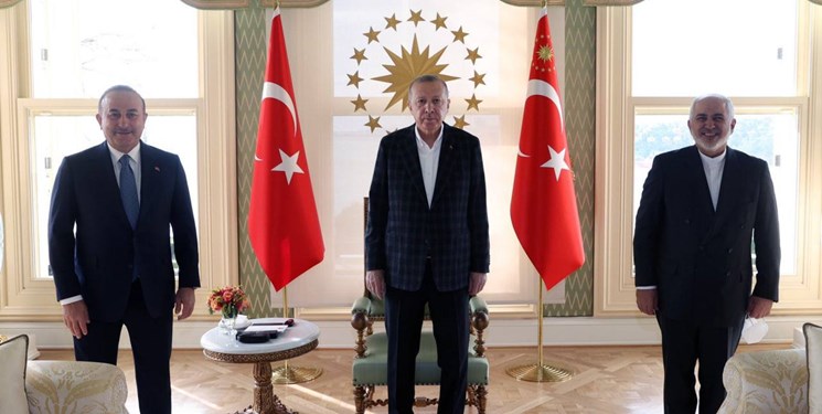 ظریف با اردوغان دیدار کرد ظریف با اردوغان دیدار کرد
