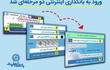 ورود به سامانه بانکداری اینترنتی بانک تجارت دو مرحله ای شد ورود به سامانه بانکداری اینترنتی بانک تجارت دو مرحله ای شد