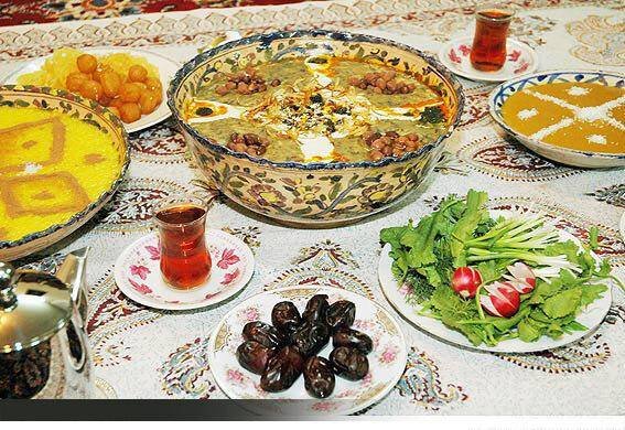 در وعدههای افطار و سحری در وعدههای افطار و سحری