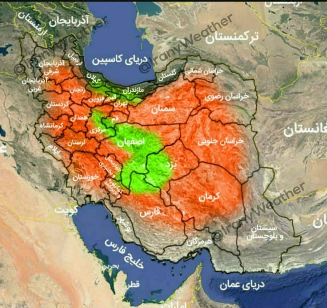 تندباد شدید در راه ایران تندباد شدید در راه ایران