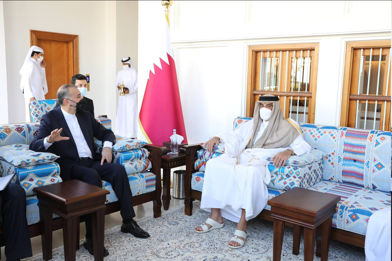 دیدار امیرعبداللهیان با امیر قطر دیدار امیرعبداللهیان با امیر قطر