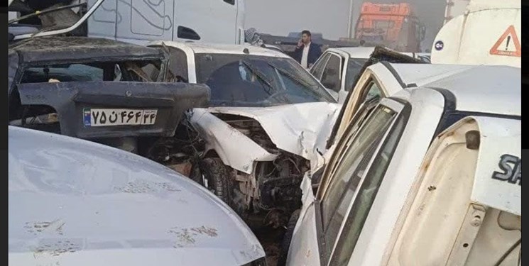 فوت ۲ نفر در تصادف زنجیرهای دماوند فوت ۲ نفر در تصادف زنجیرهای دماوند