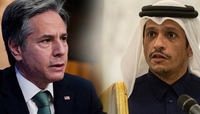 تماس تلفنی وزیرخارجه قطر با بلینکن پس از گفتوگو با امیرعبداللهیان تماس تلفنی وزیرخارجه قطر با بلینکن پس از گفتوگو با امیرعبداللهیان
