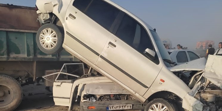نتیجه بررسی تصادف زنجیره ای بهبهان اعلام شد نتیجه بررسی تصادف زنجیره ای بهبهان اعلام شد