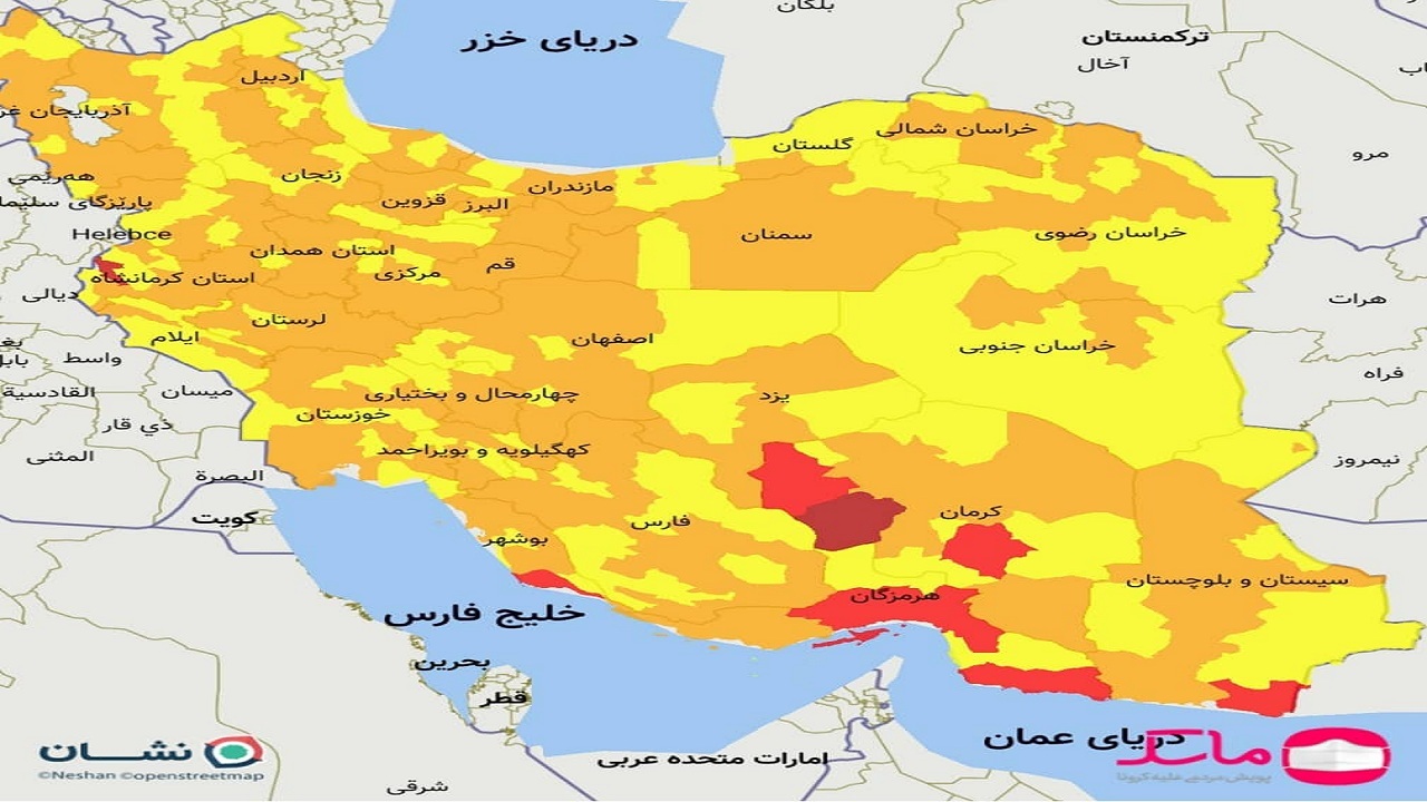 رنگ بندی کرونایی کشور از فردا رنگ بندی کرونایی کشور از فردا