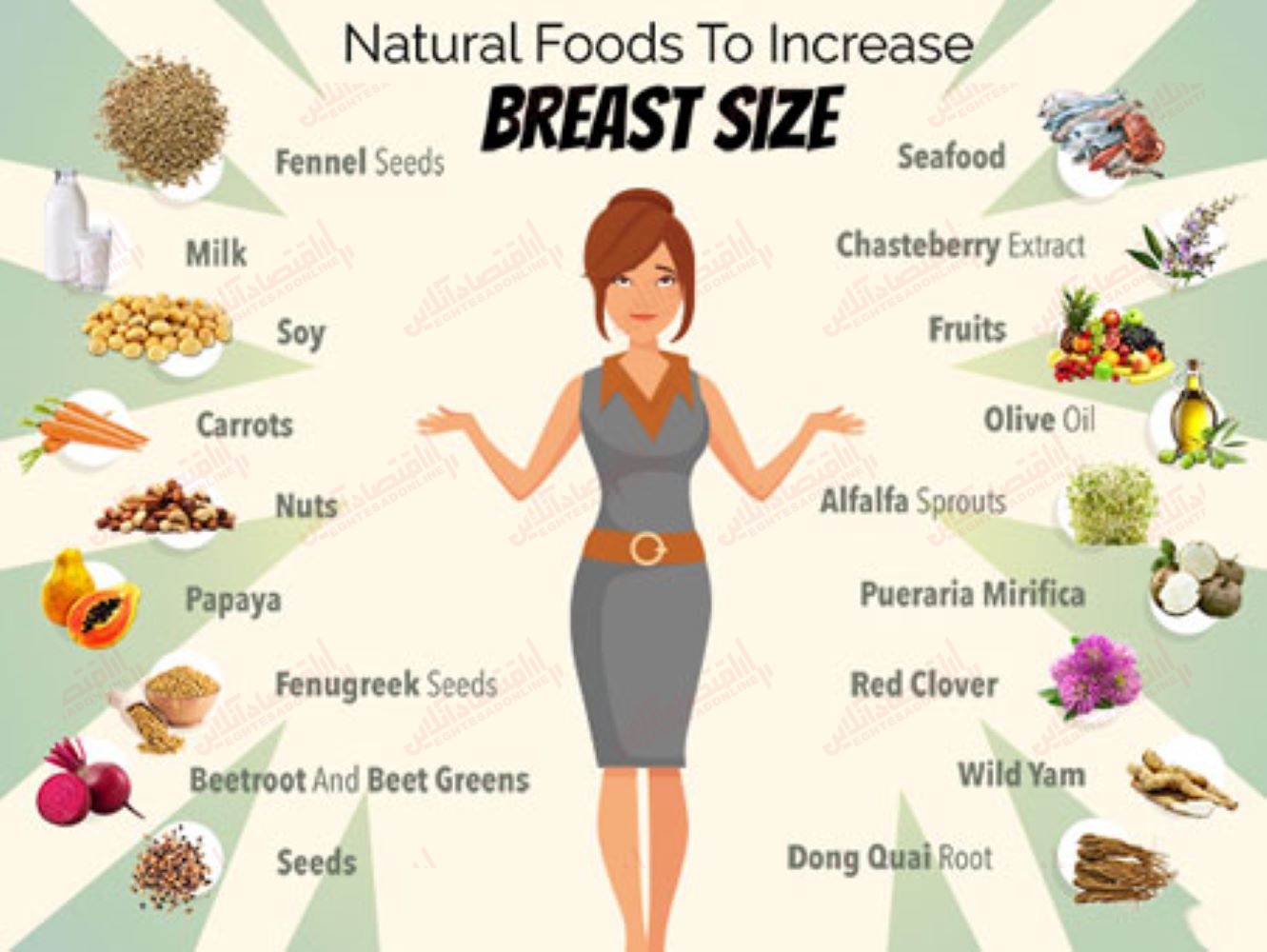 آیا می توانید اندازه سینه خود را با خوردن غذاهای خاص افزایش دهید؟