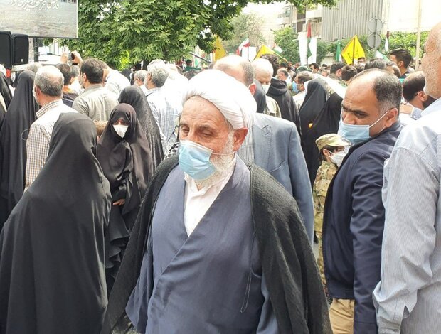 حضور ناطق نوری در راهپیمایی روز قدس + عکس حضور ناطق نوری در راهپیمایی روز قدس + عکس