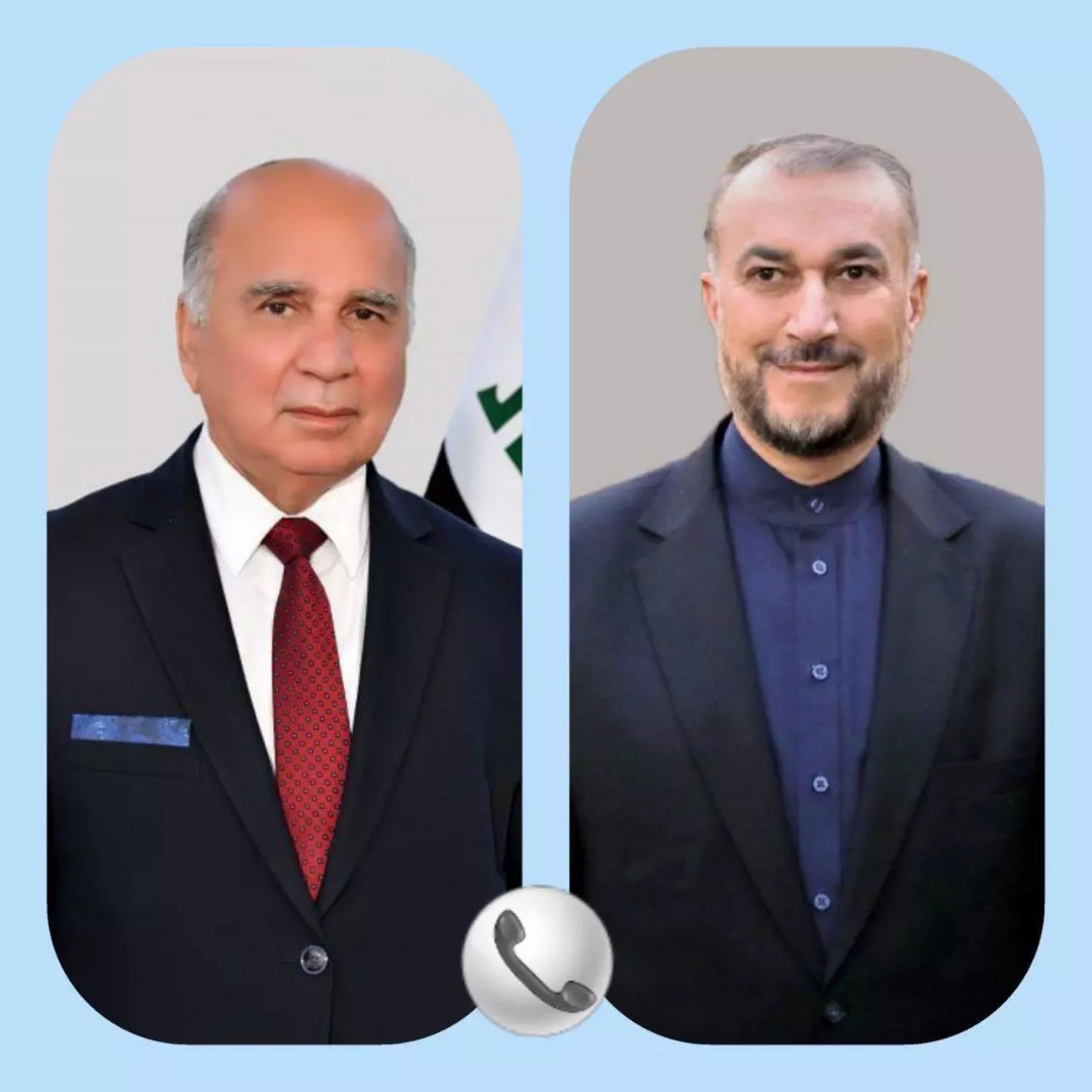 تبادل نظر تلفنی وزرای امور خارجه جمهوری اسلامی ایران و جمهوری عراق تبادل نظر تلفنی وزرای امور خارجه جمهوری اسلامی ایران و جمهوری عراق