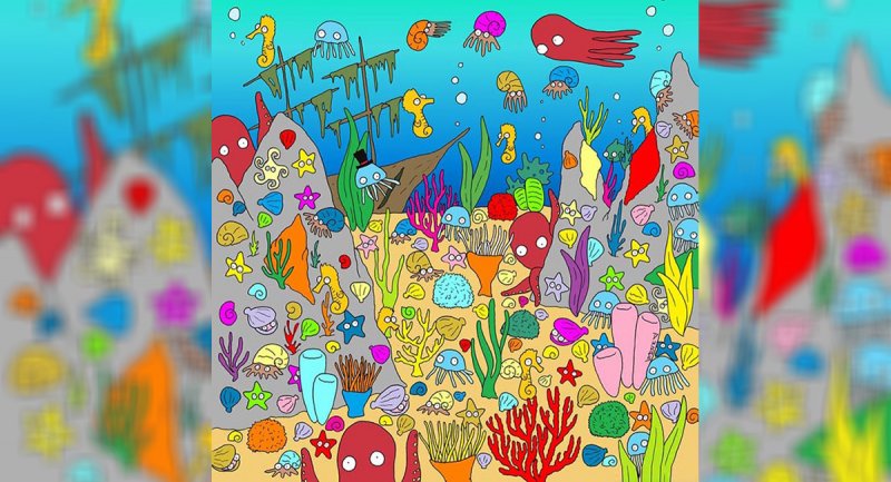 تست بینایی؛ در عرض ۱۵ ثانیه ماهی تَه اقیانوس را  پیدا کنید