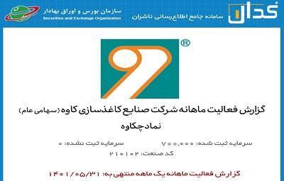 رشد ۶۲ درصدی فروش پنج ماهه سال جاری نسبت به مدت مشابه سال قبل کاغذسازی کاوه رشد ۶۲ درصدی فروش پنج ماهه سال جاری نسبت به مدت مشابه سال قبل کاغذسازی کاوه