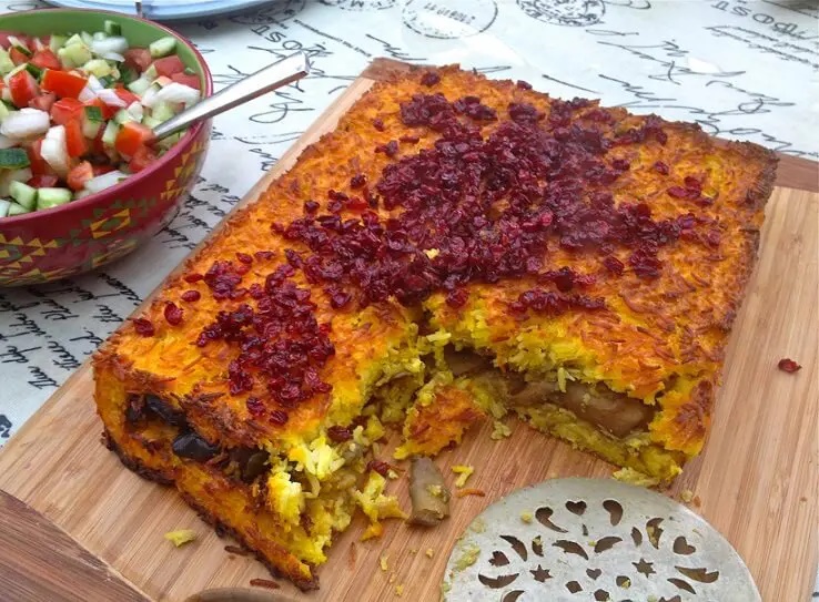 طرز تهیه تهچین گوشت و بادمجان رستورانی طرز تهیه تهچین گوشت و بادمجان رستورانی