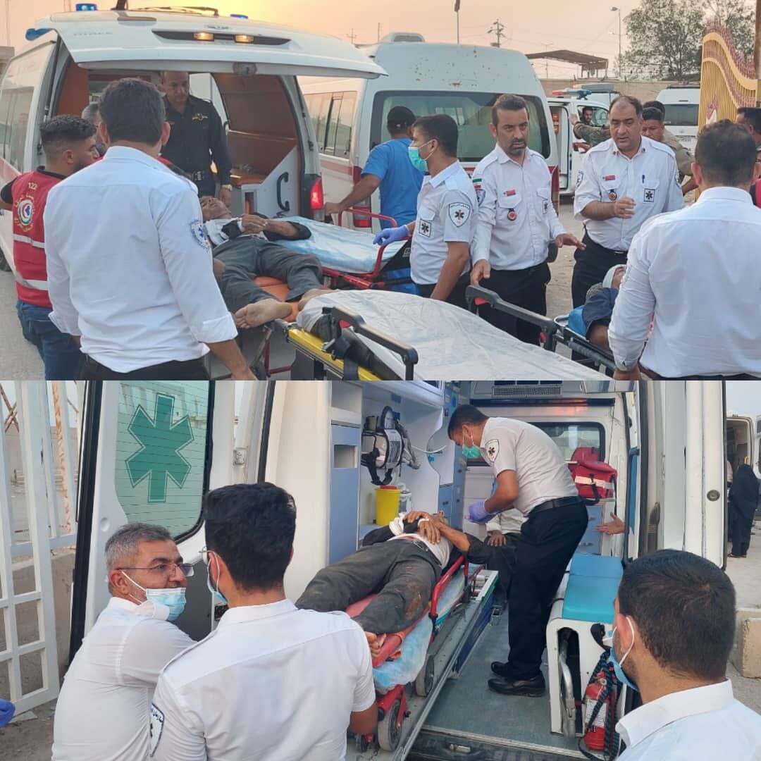 مصدومان حادثه واژگونی خودرو در عراق به ایران منتقل شدند مصدومان حادثه واژگونی خودرو در عراق به ایران منتقل شدند