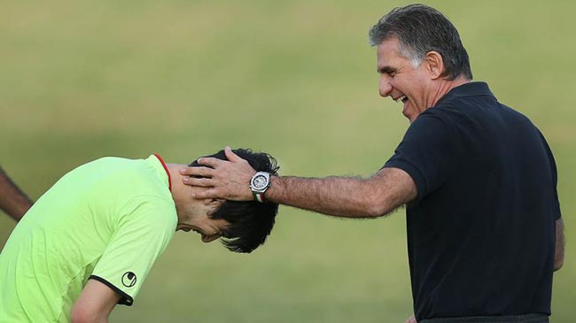 استقبال گرم آزمون از کی روش + عکس