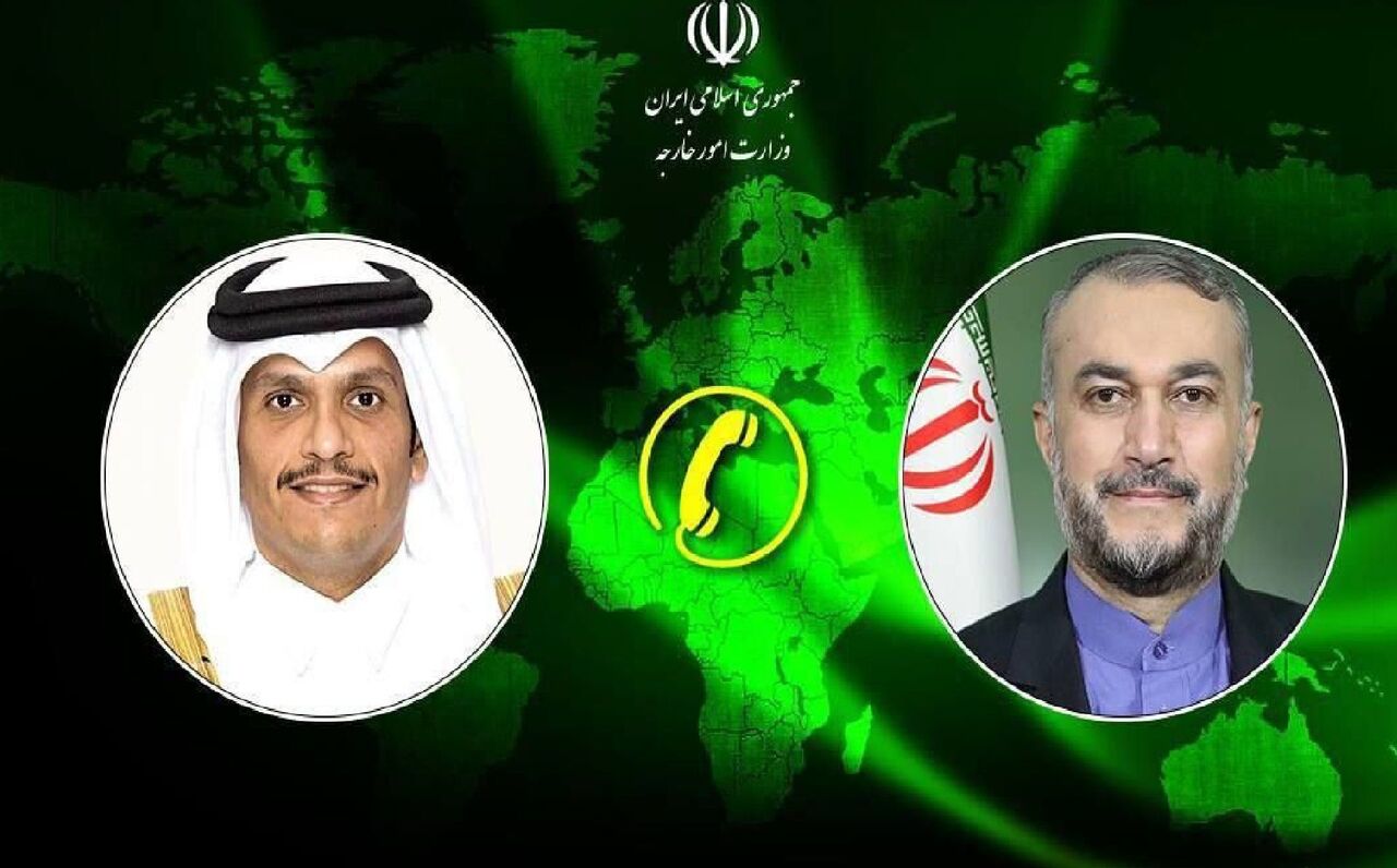 تماس تلفنی وزرای خارجه قطر و ایران تماس تلفنی وزرای خارجه قطر و ایران