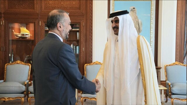دیدار امیرعبداللهیان با امیر قطر دیدار امیرعبداللهیان با امیر قطر