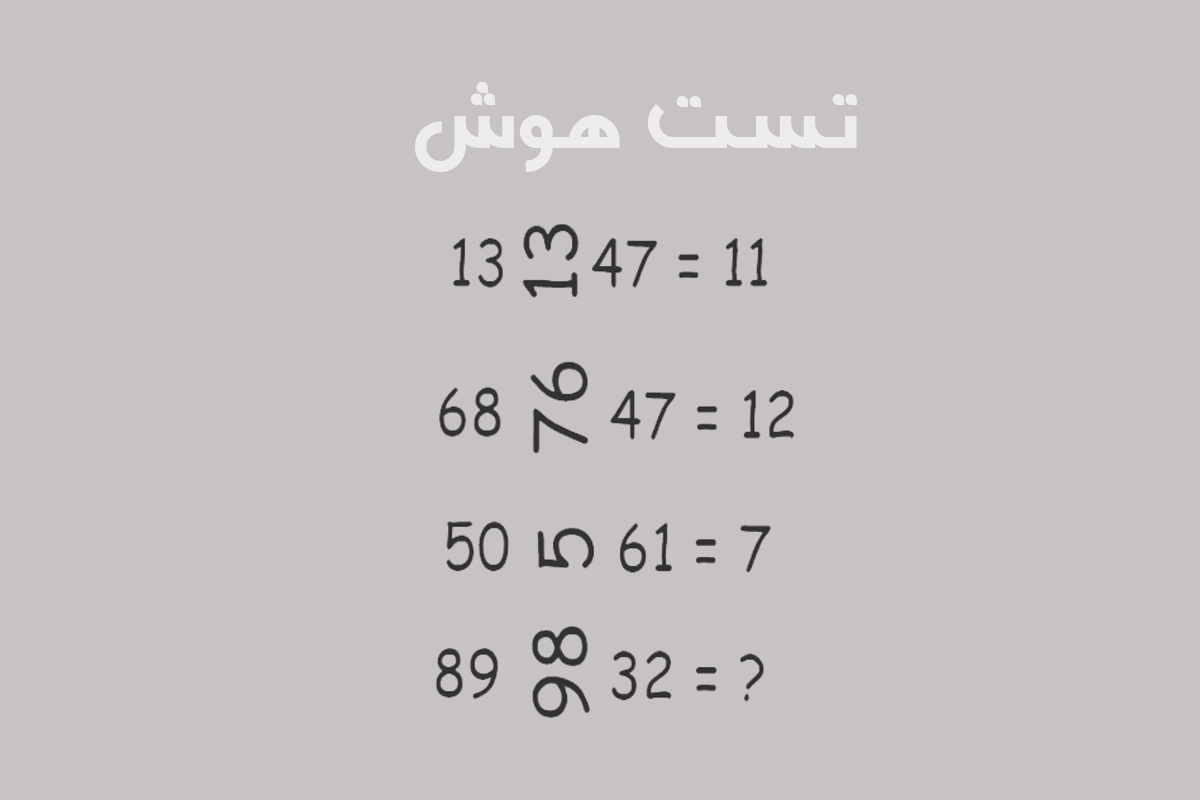 تست هوش؛ رکورد حل این مساله ۵۹ ثانیه است! تست هوش؛ رکورد حل این مساله ۵۹ ثانیه است!