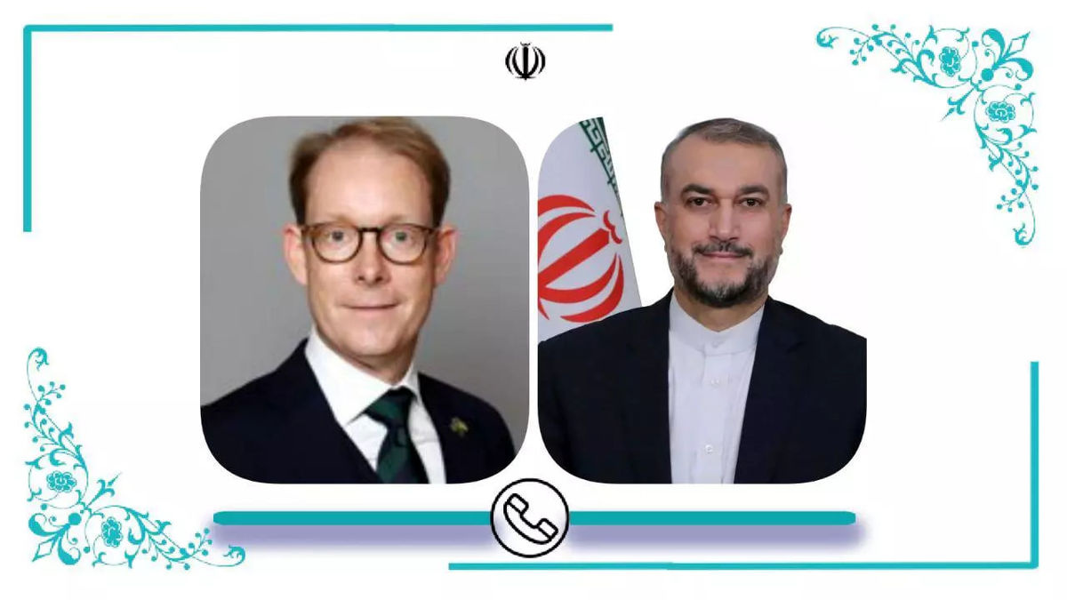 تماس تلفنی وزیر خارجه سوئد با امیرعبداللهیان تماس تلفنی وزیر خارجه سوئد با امیرعبداللهیان