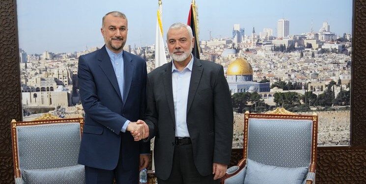 دیدار امیرعبداللهیان با هنیه در دوحه دیدار امیرعبداللهیان با هنیه در دوحه