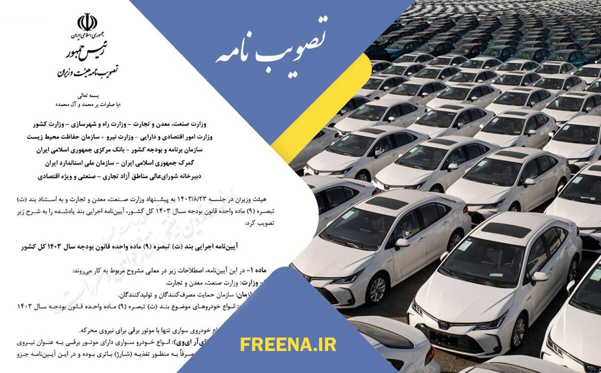 خبر خوب؛ واردات انواع خودروهای برقی و هیبریدی نو و کارکرده توسط اشخاص حقیقی و حقوقی به مناطق آزاد، آزاد شد خبر خوب؛ واردات انواع خودروهای برقی و هیبریدی نو و کارکرده توسط اشخاص حقیقی و حقوقی به مناطق آزاد، آزاد شد