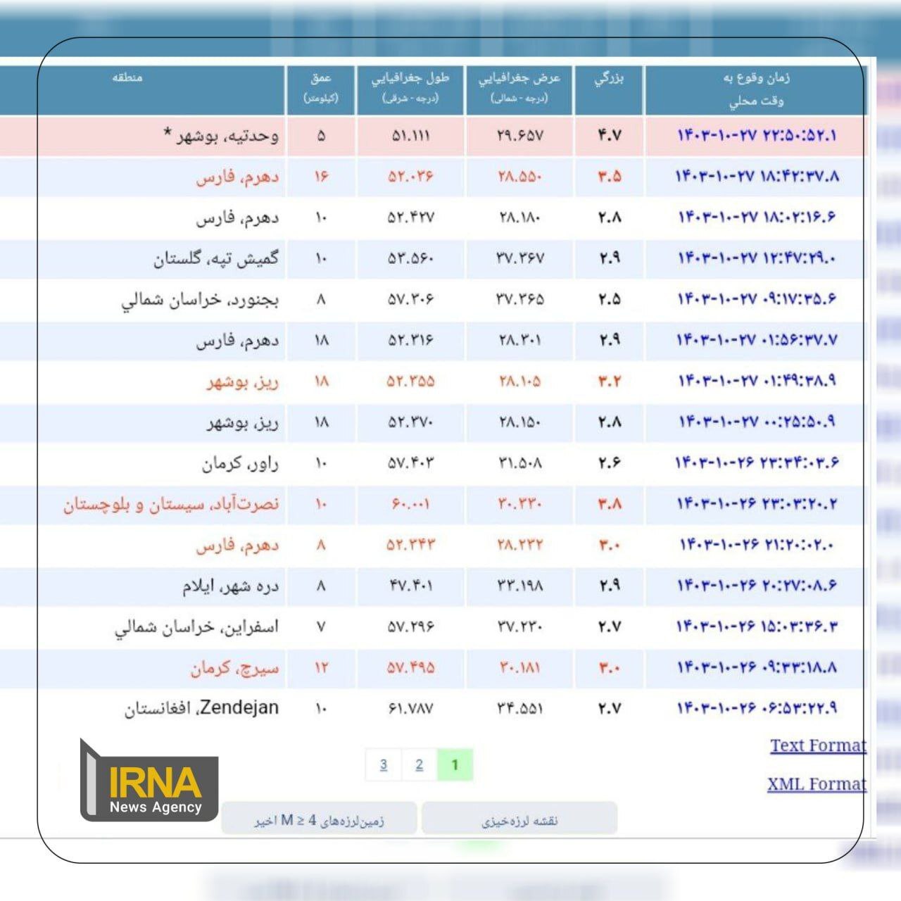 بوشهر لرزید + جزئیات