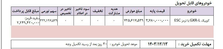 ثبت نام سایپا بدون قرعه کشی نیمه دوم بهمن 1403/ یک ماهه کوییک GXR-L بخرید