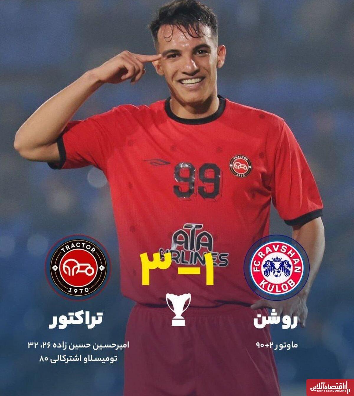 تراکتور ۳ - ۱ روشن تاجیکستان / صدرنشینی با نمایش برتر تراکتور ۳ - ۱ روشن تاجیکستان / صدرنشینی با نمایش برتر