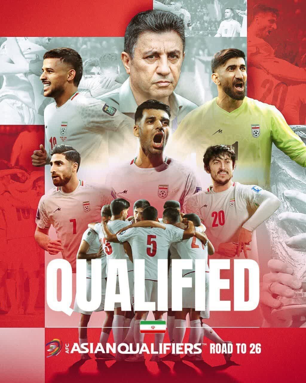پوستر فیفا و AFC به بهانه صعود ایران به جام‌جهانی ۲۰۲۶
