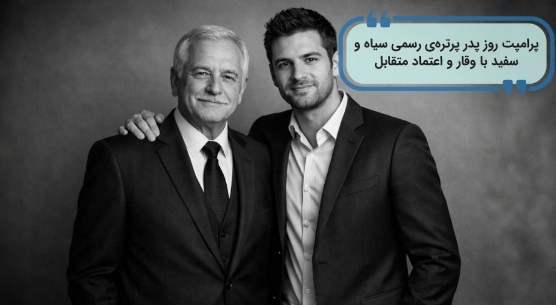 ساخت عکس فرزند و پدری با هوش مصنوعی برای روز پدر ۱۴۰۴ / پرامپت عکس دونفره با پدر ساخت عکس فرزند و پدری با هوش مصنوعی برای روز پدر ۱۴۰۴ / پرامپت عکس دونفره با پدر