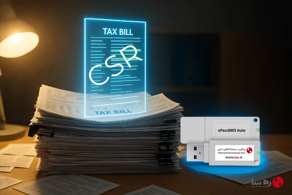 گواهی CSR راه‌حل نرم‌افزاری سامانه مودیان مالیاتی
