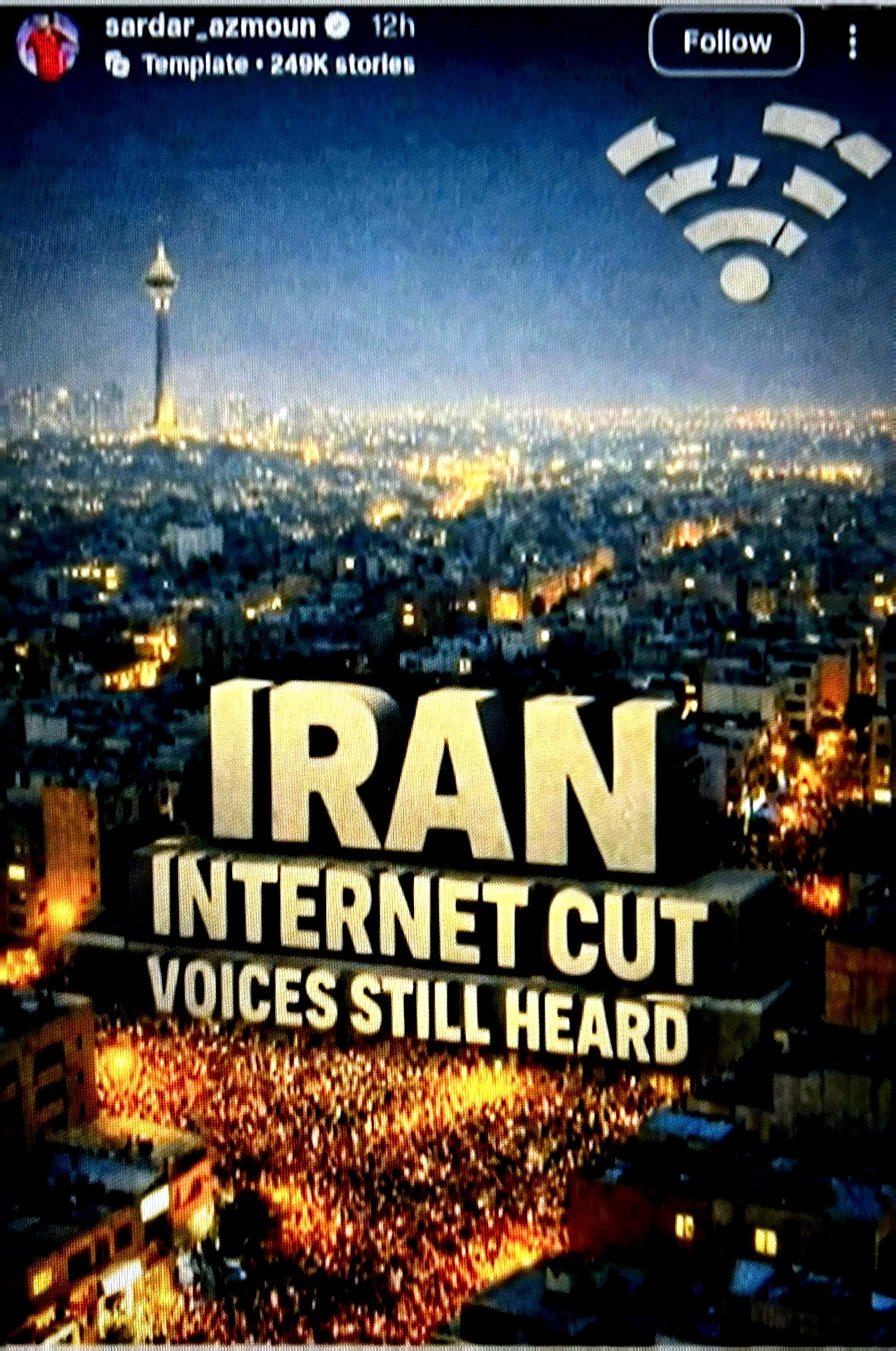 واکنش تامل‌برانگیز سردار آزمون به قطعی اینترنت در ایران +عکس