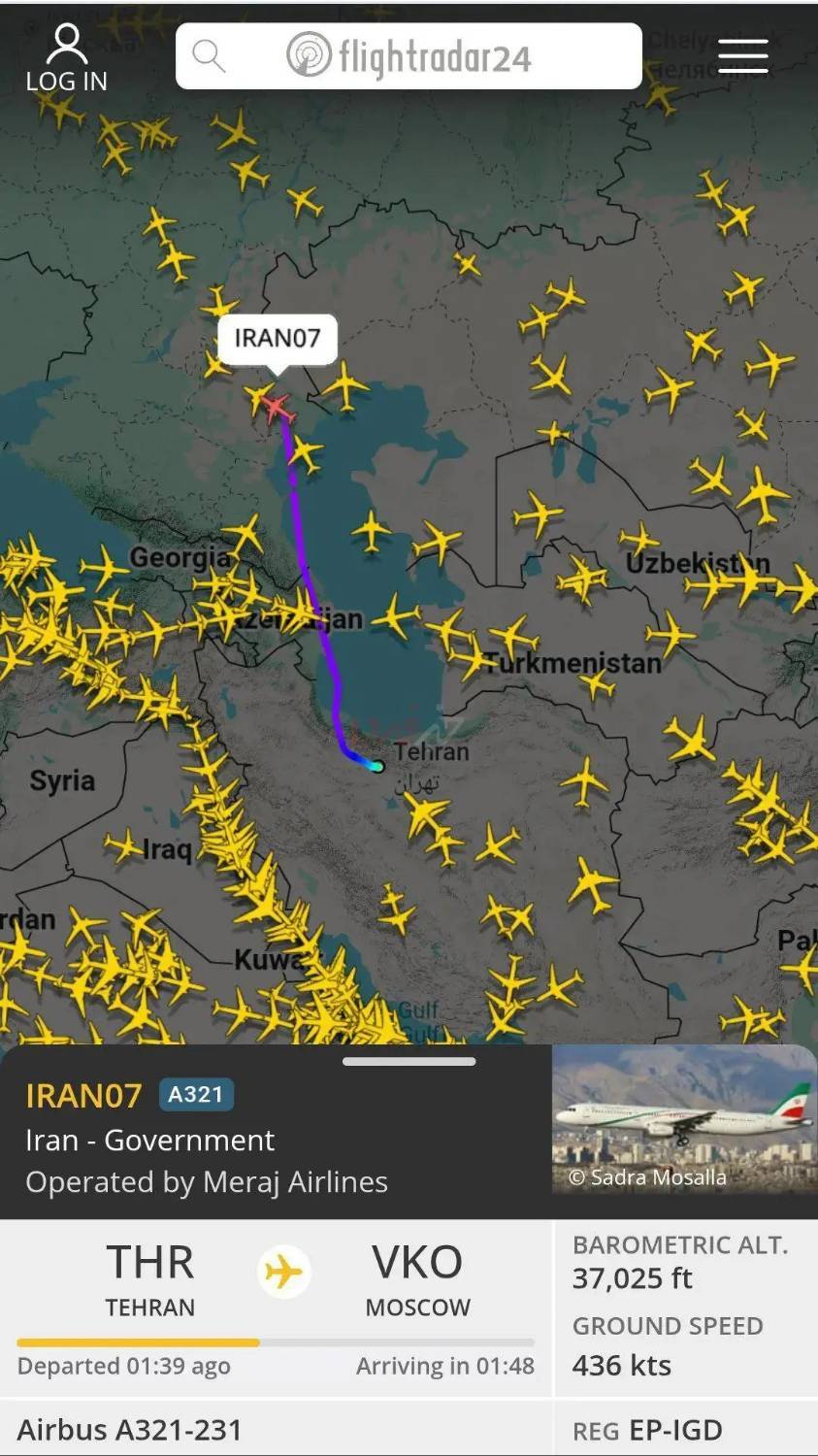 سفر دیپلماتیک مقام عالی‌رتبه ایران به مسکو / هواپیمای دولتی ایران راهی روسیه شد